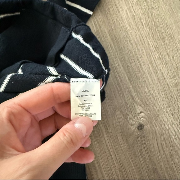 Vince Black Striped Button Down Tunic Cardigan Sweater - Picture 8 of 8